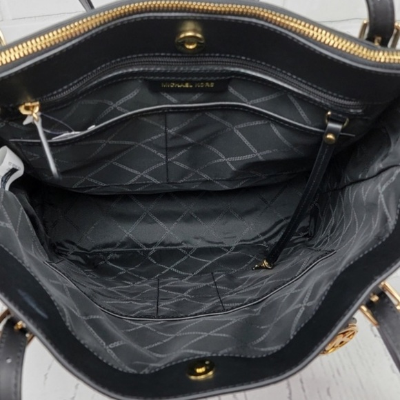 MICHAEL KORS MEGAN Black Multi LG NS Tote Leather 30F9GEGT7L - Picture 4 of 5